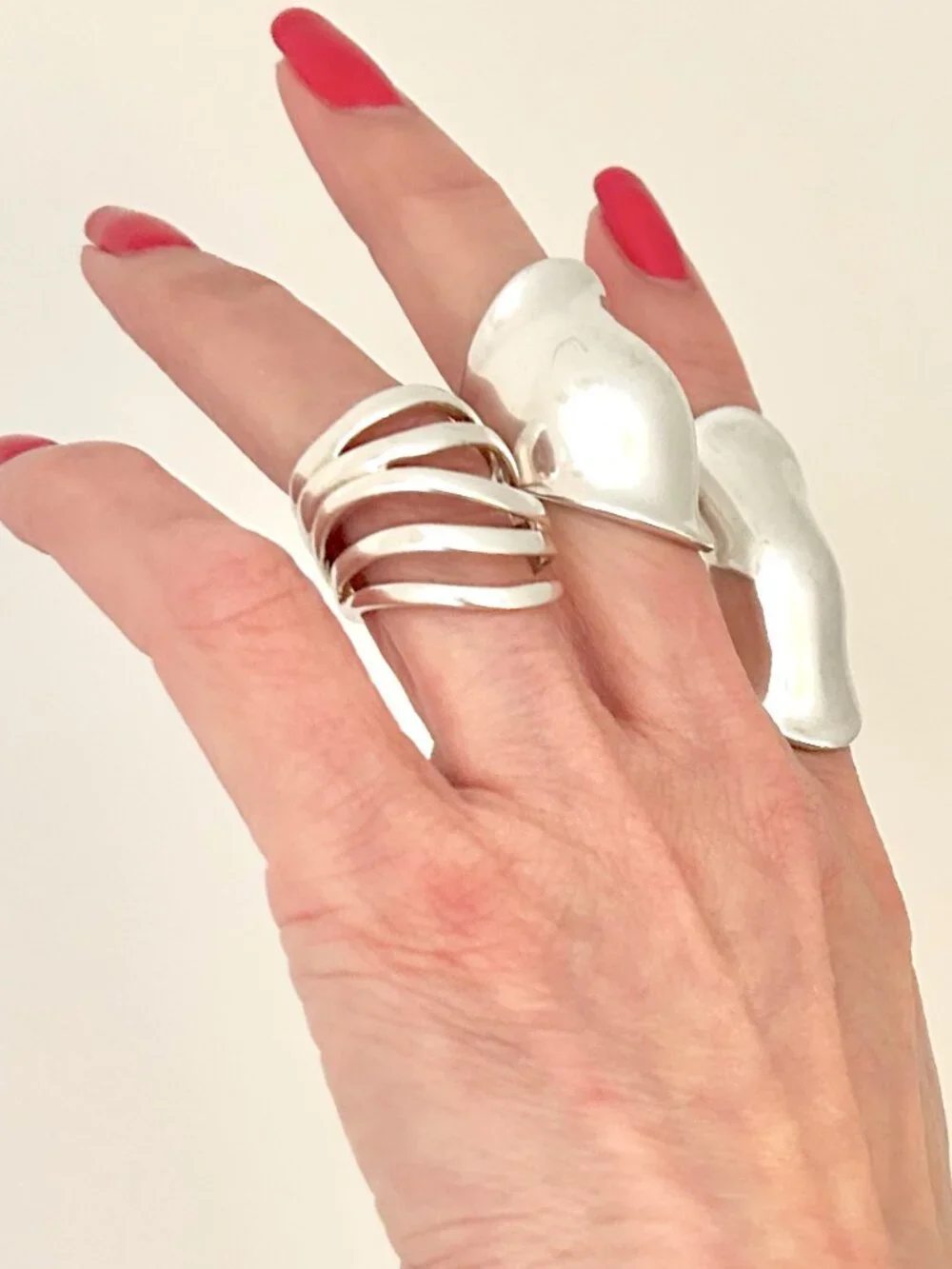 RARE Vintage RLM Sterling Silver Band Knuckle Ring